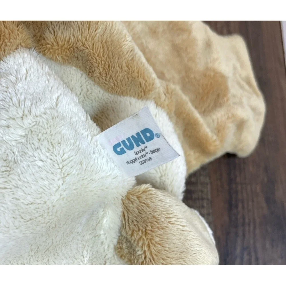 Baby Gund Tan Brown Spunky Puppy Dog Security Blanket Lovey Huggy Buddy Beige